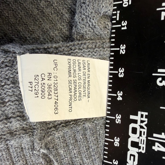 G.H. Bass & Co Gray Men’s Sweater 3 Button 1/4 Button Mock Neck Medium Cotton - Picture 9 of 11